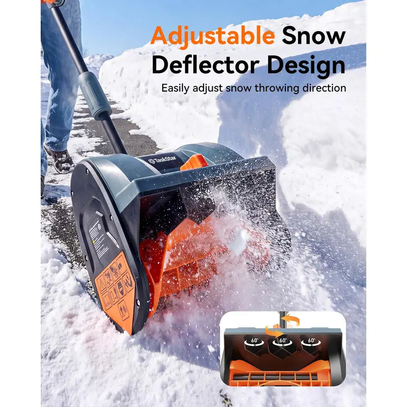 TaskStar 40V/21V Cordless Snow Blower with Dual Battery, 16"/12" Options