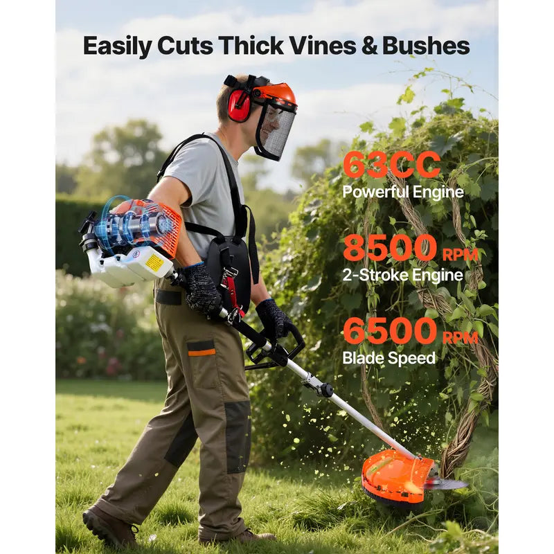 VEVOR 63CC 5-in-1 Gas Hedge Trimmer