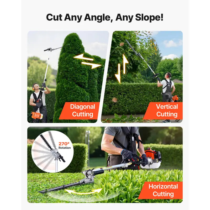 VEVOR 63CC 5-in-1 Gas Hedge Trimmer