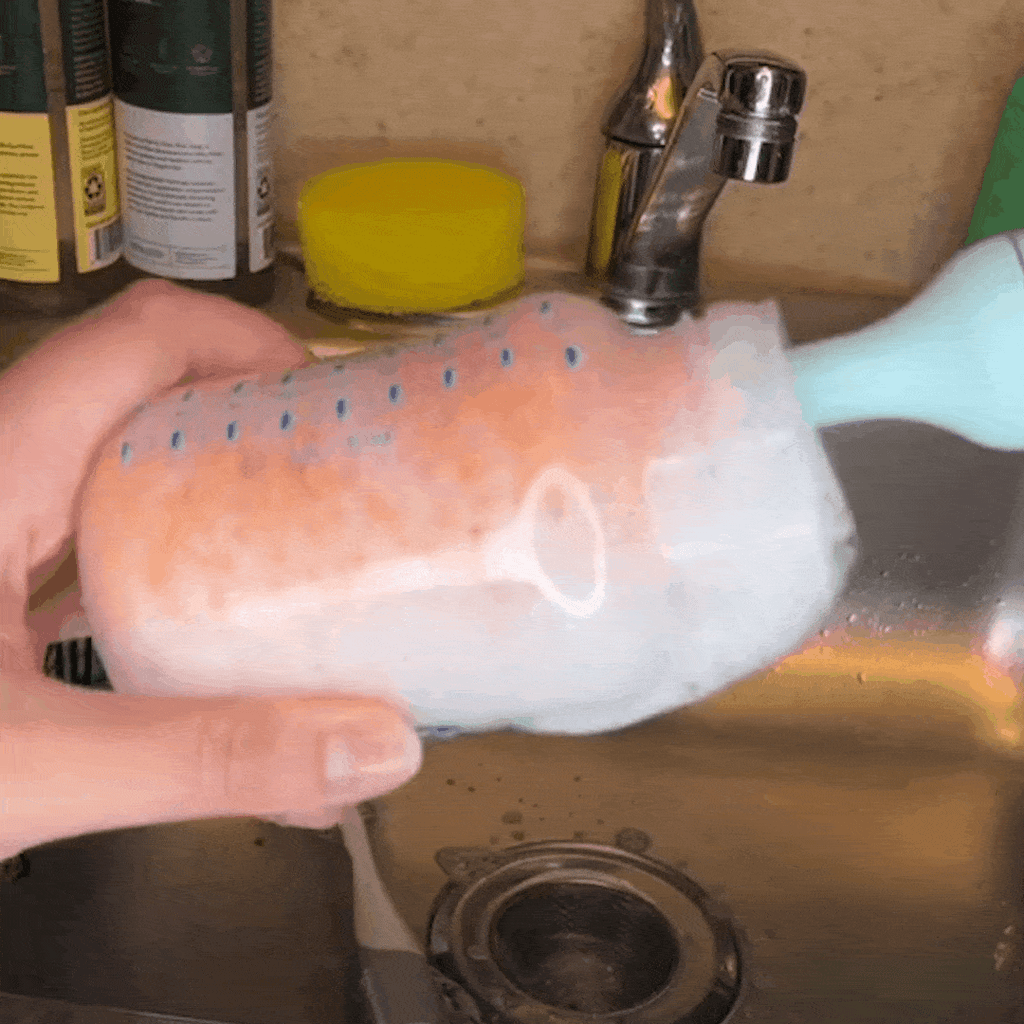 Rechargeable 360° Rotating Silicone Bottle Brush – Smart Baby Cup & Pacifier Cleaner