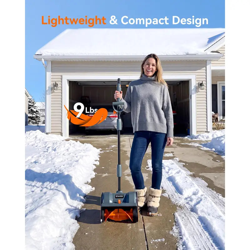 TaskStar 40V/21V Cordless Snow Blower with Dual Battery, 16"/12" Options