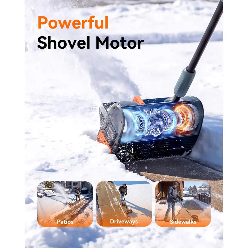 TaskStar 40V/21V Cordless Snow Blower with Dual Battery, 16"/12" Options