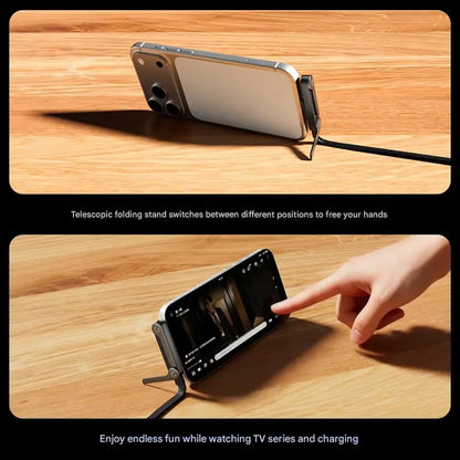 🔥New Year🏆Flash Sale⚡50K+ SOLD!💥2-in-1 Invisible Holder Charger Cable – 240W Fast Charging Cord with Built-In Phone Stand