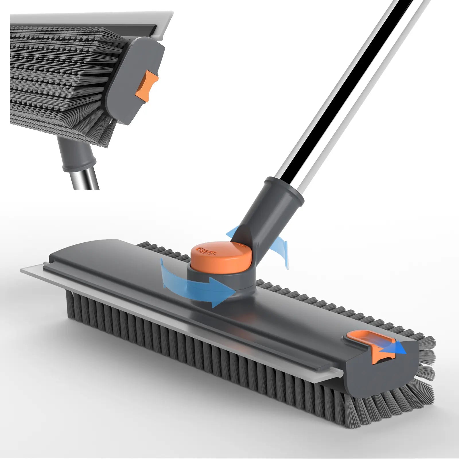 Glumzrk 3-in-1 Floor Scrub Brush with Extended Handle