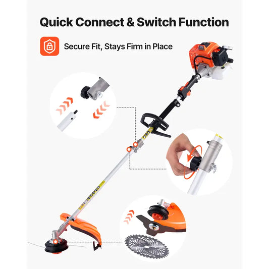 VEVOR 63CC 5-in-1 Gas Hedge Trimmer