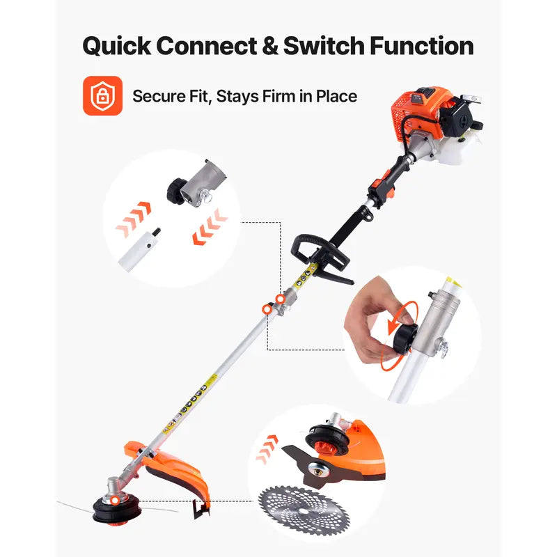 VEVOR 63CC 5-in-1 Gas Hedge Trimmer