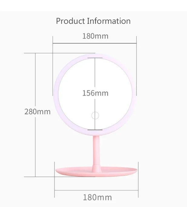 Makeup Mirror with LED Lights – Compact, Portable, and Touch Control