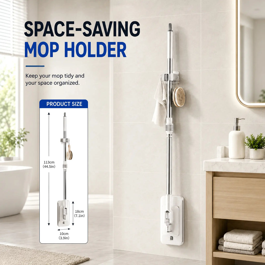 Extendable Telescopic Disposable Flat Clip Mop, 360° Swivel Lightweight Floor Mop, Multi-purpose Cleaner for Hardwood, Tile, Kitchen & Bathroom