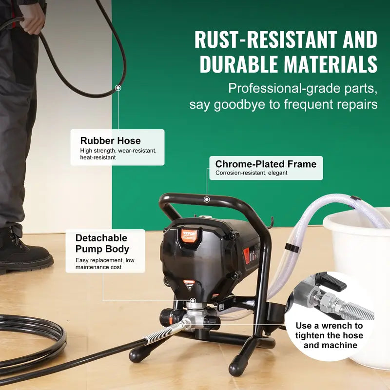 VEVOR 750W Airless Paint Sprayer 3000PSI Stand Unit