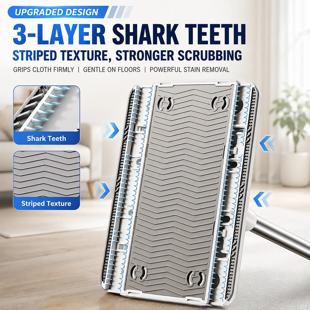 Extendable Telescopic Disposable Flat Clip Mop, 360° Swivel Lightweight Floor Mop, Multi-purpose Cleaner for Hardwood, Tile, Kitchen & Bathroom